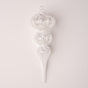 8" Crystal Finial With Glitter Set Of 2