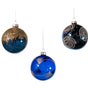 3" Midnight Blue Assorted Ornament Set Of 12