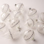 3" Crystal Glass With Beading Assorted Ornament Set Of 12