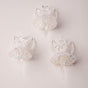 3" Angels With White Glitter Ornament Set Of 12