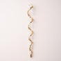 11" Clear & Gold Sprial Icicle Ornament Set Of 12
