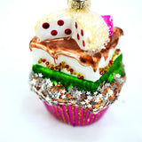 4" Layered Cupcake Assorted Ornament Set Of 6