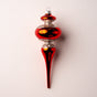 8" Red & Silver Finial Set Of 4