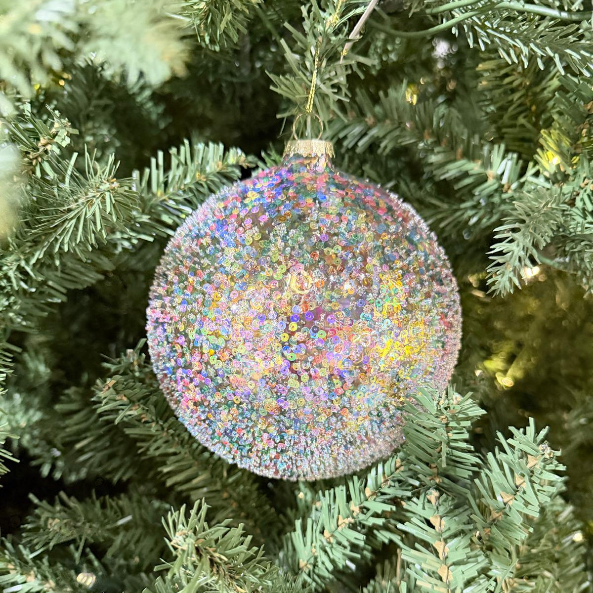 6" Multi Colored Glass Ornament Set of 4