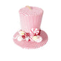 4" Red & White Stripe Candy Top Hat Set Of 6