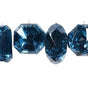 4"-5" Sapphire Acrylic Gems Assorted Set Of 12