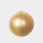 6" Champagne Glitter Ball Ornament Set Of 6