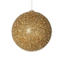 8" Gold Glitter Ball Set Of 2