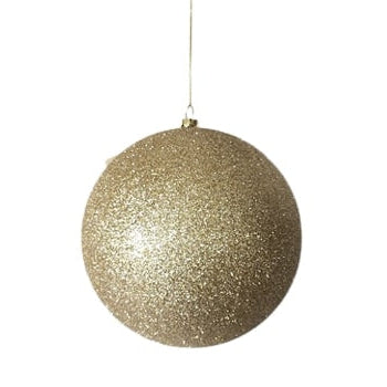 6" Glitter Ball Ornament Set Of 6
