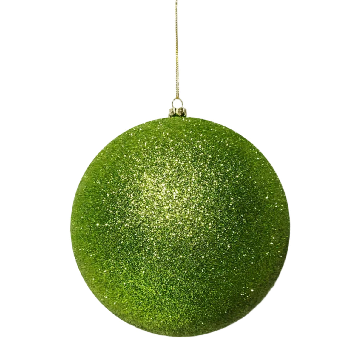6" Glitter Ball Ornament Set Of 6