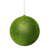 6" Glitter Ball Ornament Set Of 6