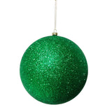 6" Glitter Ball Ornament Set Of 6