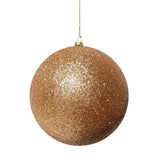 6" Glitter Ball Ornament Set Of 6