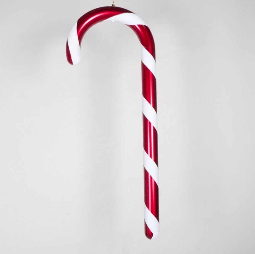 4 FT Red & White Glitter Candy Cane Se Of 2