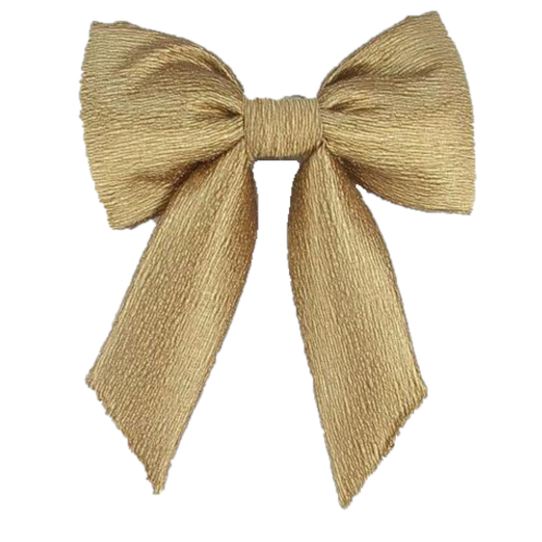 12" Gold Plush Bow