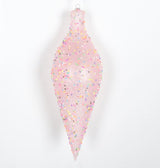 12" Glitter Drop Ornament With Sprinkles Set Of 6