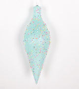 12" Glitter Drop Ornament With Sprinkles Set Of 6