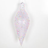 12" Glitter Drop Ornament With Sprinkles Set Of 6