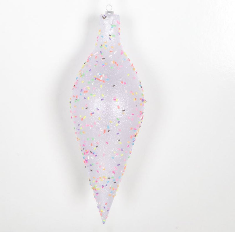 Adorno colgante de purpurina de 12" con virutas, juego de 6