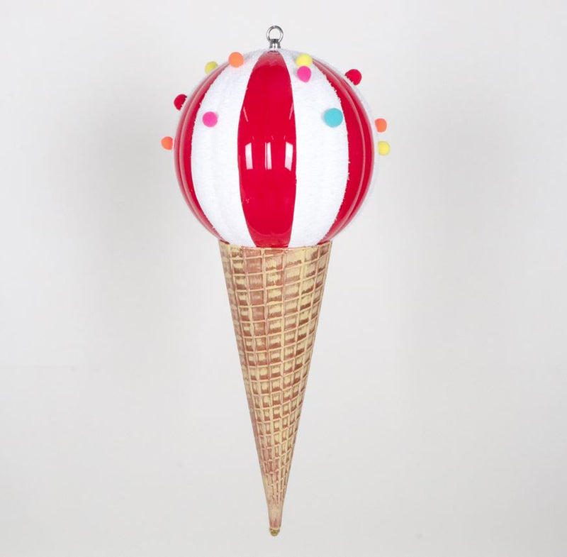 26" Red & White Jumbo Ice Cream Ornament