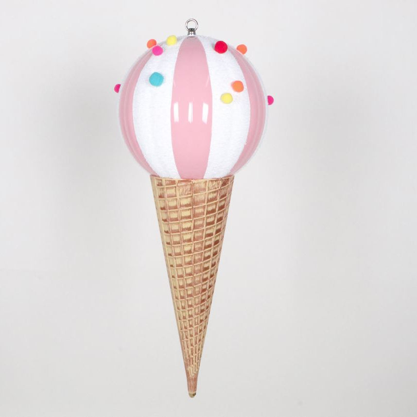 26" Pink & White Jumbo Ice Cream Ornament
