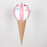 26" Pink & White Jumbo Ice Cream Ornament