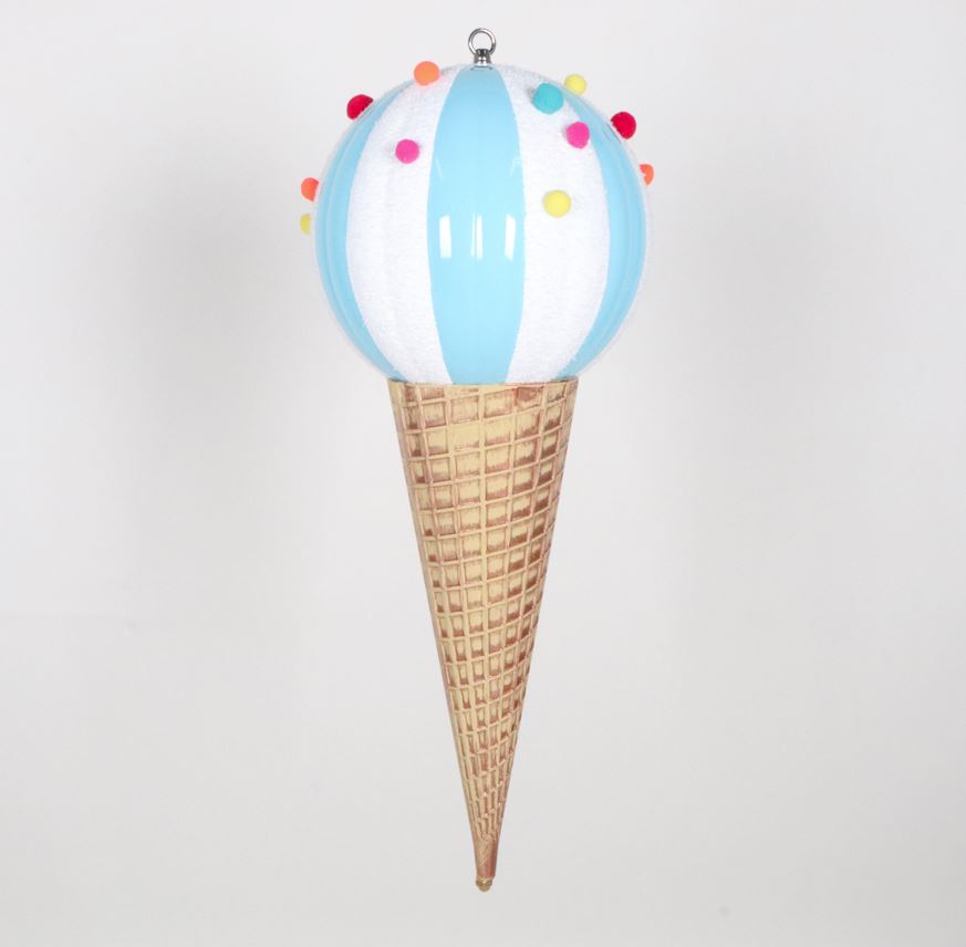 26" Blue & White Jumbo Ice Cream Ornament