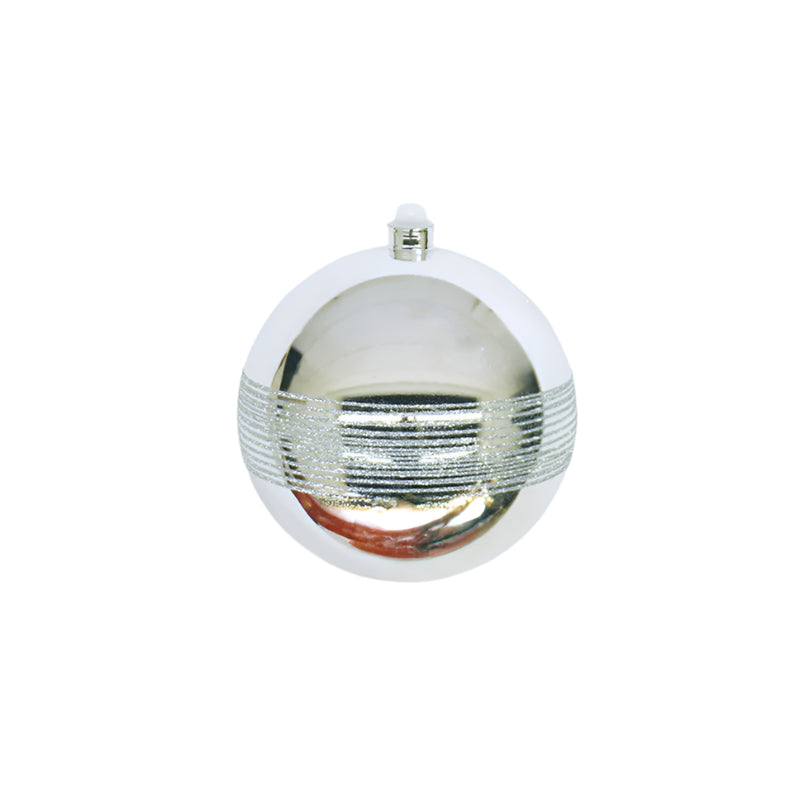 Juego de 6 esferas decorativas de 6" con brillantina