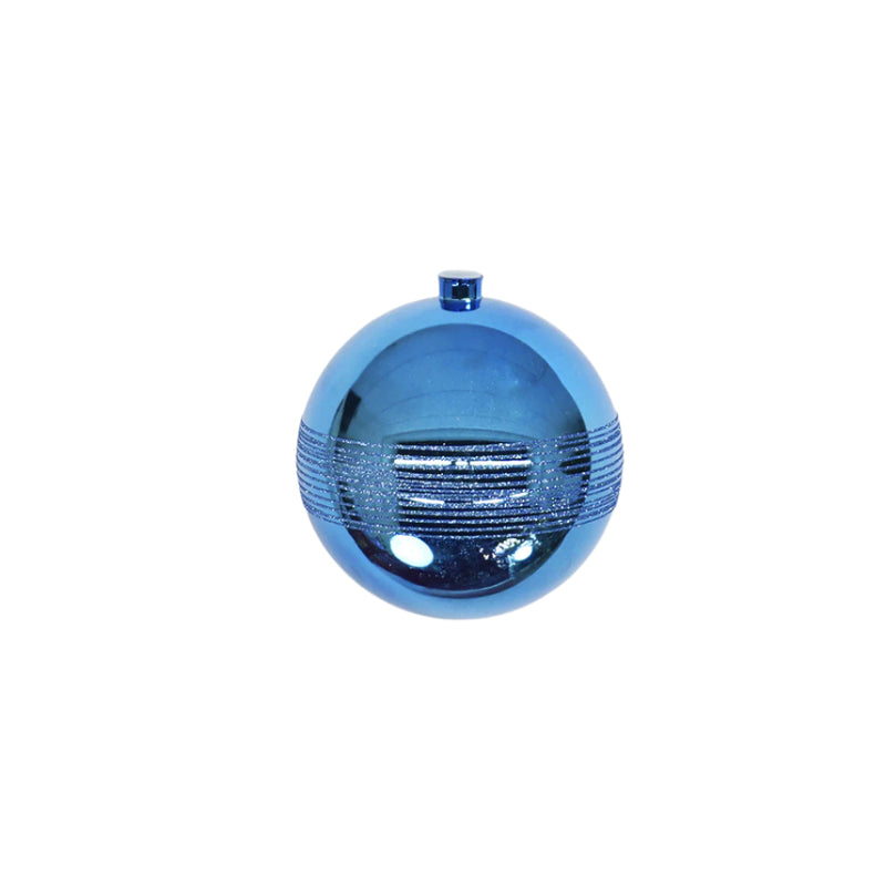 Juego de 6 esferas decorativas de 6" con brillantina