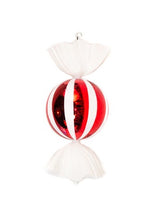 18.5" Large Red & White Candy Wrap Ornament Set Of 2