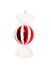 18.5" Large Red & White Candy Wrap Ornament Set Of 2