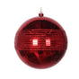 10" Red Shiny Glitter Ball Set Of 2