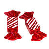 8" Red & White Candy Ornament Set Of 6