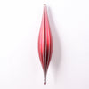 Juego de 6 gotas de 33 cm con purpurina roja mate