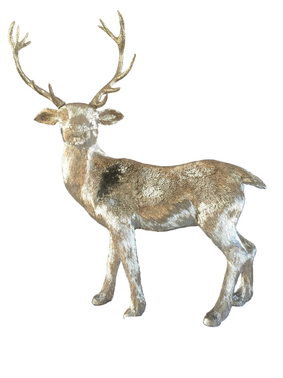 3 FT Gold Standing Deer