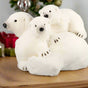13" Polar Bear With Cubs