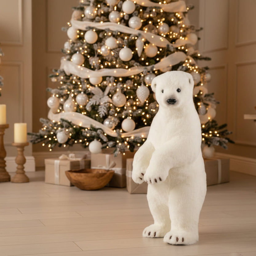 Oso polar blanco de pie de 21"
