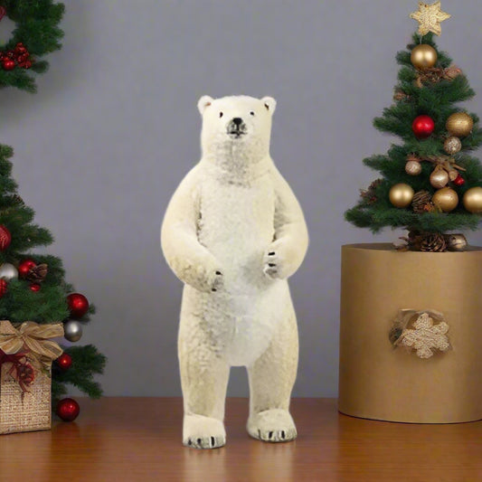 Oso polar blanco de pie de 4 pies
