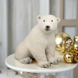 19" White Sitting Polar Bear