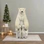 3 FT Standing Polar Bear With Cubs
