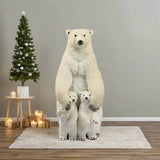 Oso polar de pie de 3 pies con cachorros
