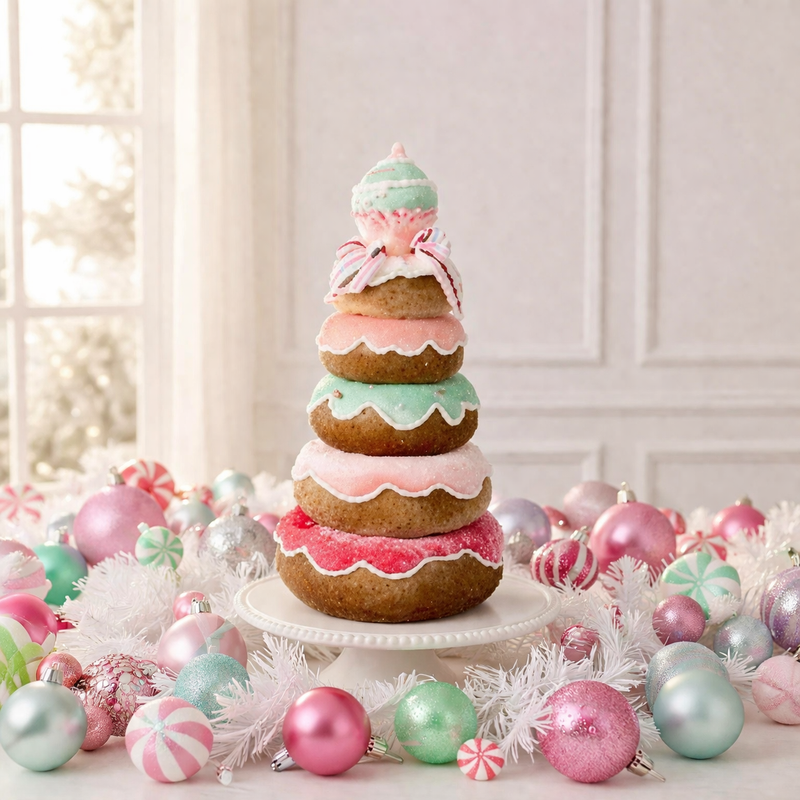 Torre de donuts pastel de 15"