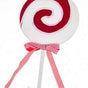 19" Red & White Lollipop With Bow Set Of 2