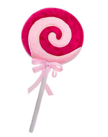 33" Pink Swirl Lollipop With Bow Set Of 2