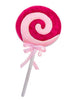 33" Pink Swirl Lollipop With Bow Set Of 2