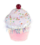 5" Pink Cupcake With Sprinkles Set Of 4