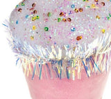 5" Pink Cupcake With Sprinkles Set Of 4