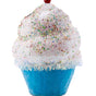 4" Blue Cupcake With Sprinkles Set Of 4