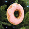 Juego de 6 adornos de donut rosa de 5" con chispas