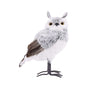 6" Grey Elegant Owl Set Of 2